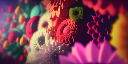 illustration of abstract flowers background for creative design looks like alienの素材