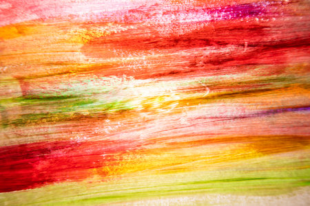 Abstract watercolor rainbow colors texture backgroundの写真素材