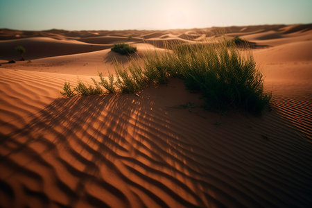 Sandy desert. Generative AI illustratorの素材