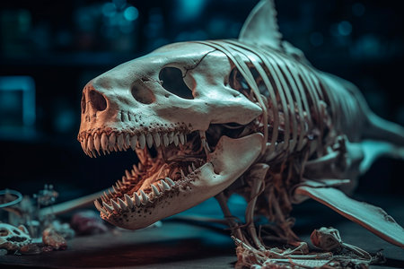 dead shark underwater. Generative AI illustratorの素材