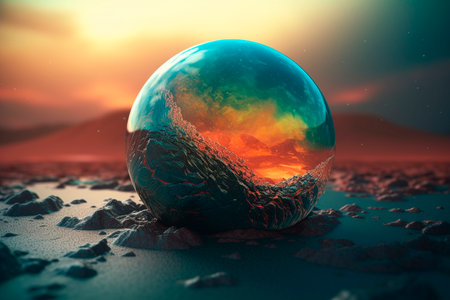 Nice round ball. Generative AI illustratorの素材