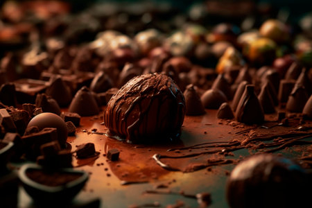 Chocolate dessert. Generative AI illustratorの素材