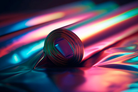 Colorful sheet of foil. Generative AI illustratorの素材