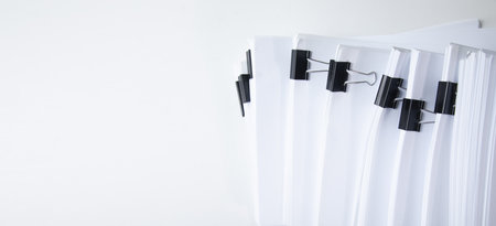 Stack of report paper documents. Concept of businessの写真素材