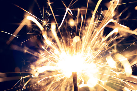 Festive bright fireworks. Element of decorations for celebrations and holidays.