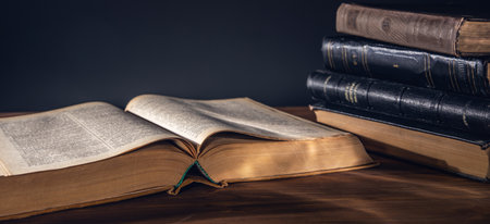 Open with close books. Background from books