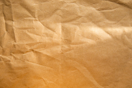 Crumpled Old kraft paper abstract shape background
