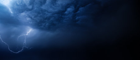 Lightning, thunder cloud dark cloudy sky background