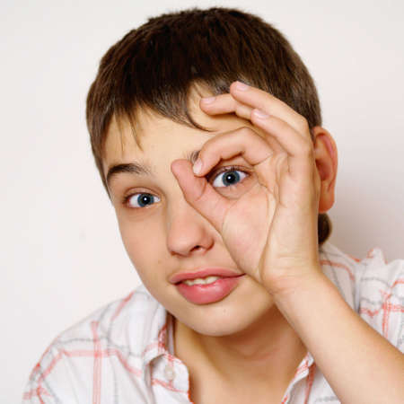 Young boy have fun      の写真素材