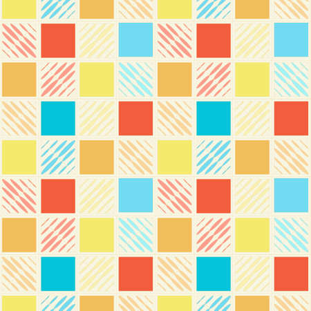 Seamless background with squares of different colors.のイラスト素材