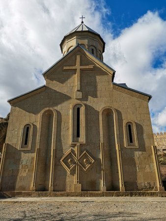 church st. Nicholas Tbilisi. Old brick building, place worship. Historical Christian landmark of...