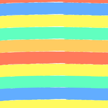 Bright colorful striped background vector illustration. Alternating colored horizontal stripes. rainbow templateのイラスト素材
