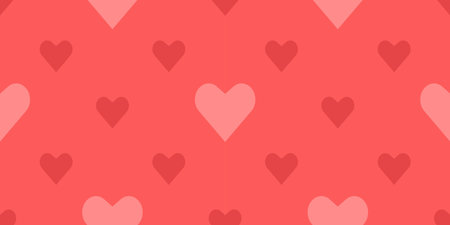 Romantic print with hearts. Cozy, atmospheric  pattern on theme of love. Seamless pattern for...