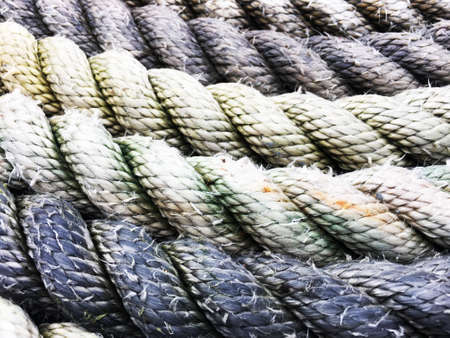Material texture scenery background (Plastic nylon cord, rope).の写真素材
