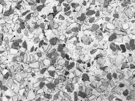 terrazzo flooring texture stone polished black and white old surface marble for background image horizontal.の写真素材
