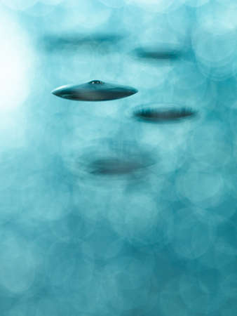 water droplets on glass with reflections and bokeh.の写真素材