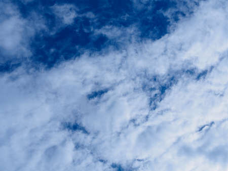 White cloudy and blue sky backgroundの写真素材