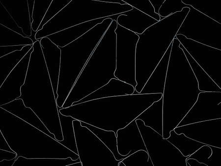 pattern of iron hangers on a black backgroundの写真素材