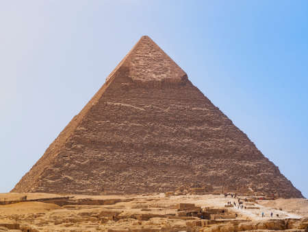 General view of The Pyramid of Khafre or of Chephren. Pyramid of Khafre.の写真素材