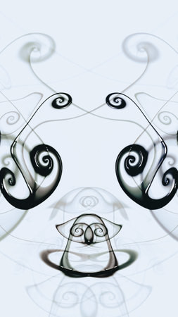 Imitation of liquid texture, liquid paint - design element on a light background - ink spots of a...