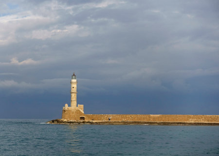 The lighthouse of Chania, Greeceの写真素材