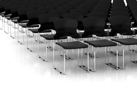 Large empty auditorium, theater or conference hall. isolated over whiteの写真素材