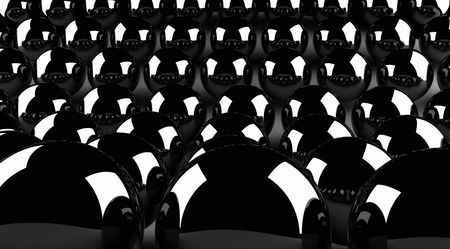 sphere metal balls created computerの写真素材