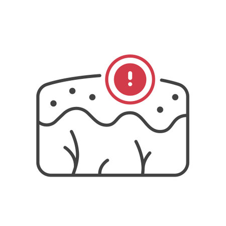 Outline style health care ui icons collection. human organ disease concept. vector linear illustration. Skin layers system anatomy symbol. Exclamation mark. Design element for healthcareのイラスト素材