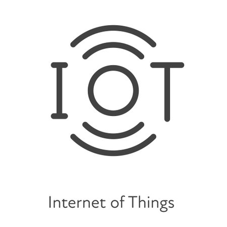 Outline style ui icons hard skill collection. technology and business. Vector black linear icon illustration. Wireless connection internet of things iot symbol isolated on white. design elementsのイラスト素材