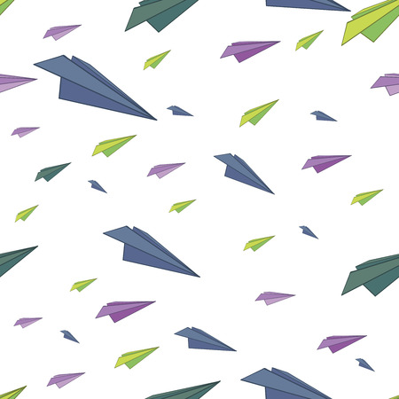 color picture vector pattern with airplanesのイラスト素材