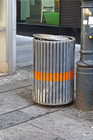 Litter waste bin at street for public useの写真素材