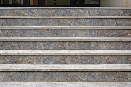 Marble stone stairs at building entranceの写真素材