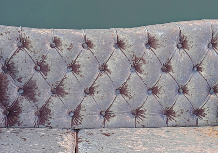 Plush sofa backrest upholstery patternの写真素材