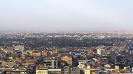 Nairobi, Kenya - July 09, 2017: Cityscape from high building in Nairobi, Kenya.のeditorial素材
