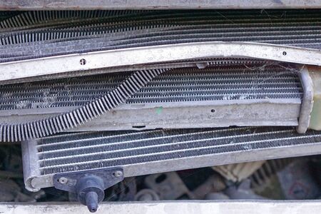 Car radiator parts aluminum for recyclingの写真素材