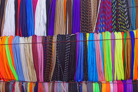 Big bunch of new colorful shoelaces strings