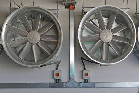 Two big air ventilation fans for hvac