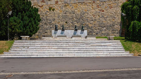 Belgrade, Serbia - July 5, 2021: Memorial landmark tomb of people heroes from Yugoslavia at Kalemegdan park Belgrade.のeditorial素材