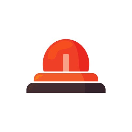 Vector icon illustration: Emergency siren isolated, Ambulance Siren light, Police car flasher or red Alert symbol. Firefighters sign.の写真素材