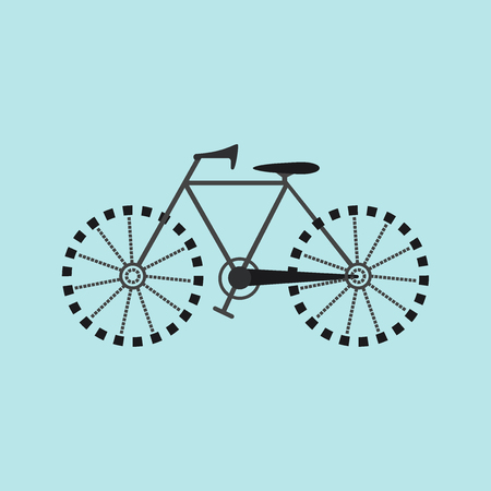 Flat Bicycle Iconのイラスト素材
