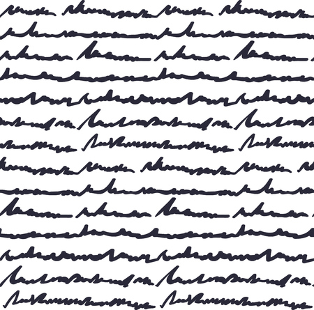 Seamless pattern with hand written fake textのイラスト素材