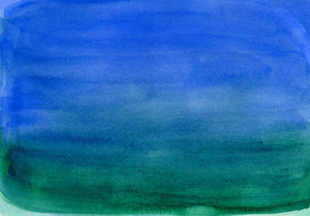 Gradient blue and green watercolor backgroundの写真素材