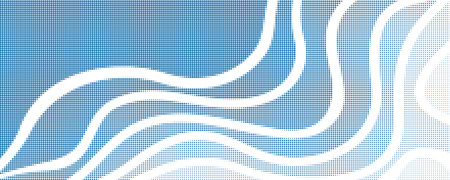 Abstract halftone textured blue wavy backgroundのイラスト素材