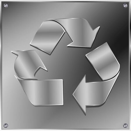 Metal recycle sign のイラスト素材