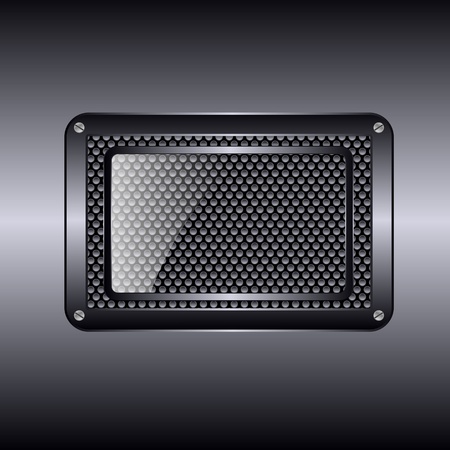 Metal background with glass frame のイラスト素材