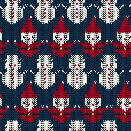 Christmas seamless knitted pattern background, Christmas and New Year greeting cardsのイラスト素材