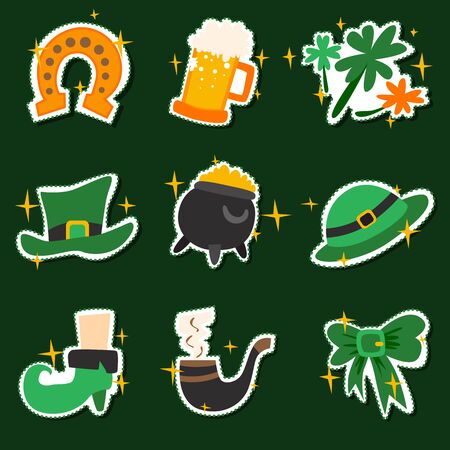 Saint Patrick s Day set. Vector Illustrationのイラスト素材
