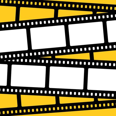 vector clapboard for cinema. frame film and slate have space for text.のイラスト素材
