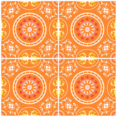 Geometric floral seamless pattern design. Aztec fabric carpet mandala African Indian Asian Ethnic textile decoration wallpaper. Native geometric chevron texture vector illustrations background.のイラスト素材