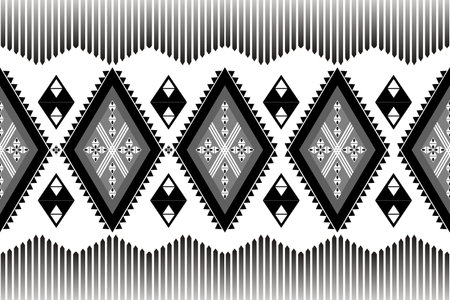 Ethnic geometric seamless pattern design. Aztec fabric carpet mandala African American Indian...